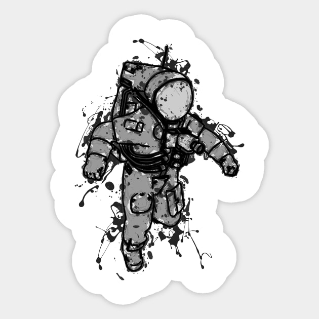 Astronauts Sticker by gblackid